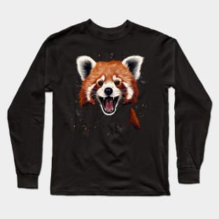 Red Panda Smiling Long Sleeve T-Shirt